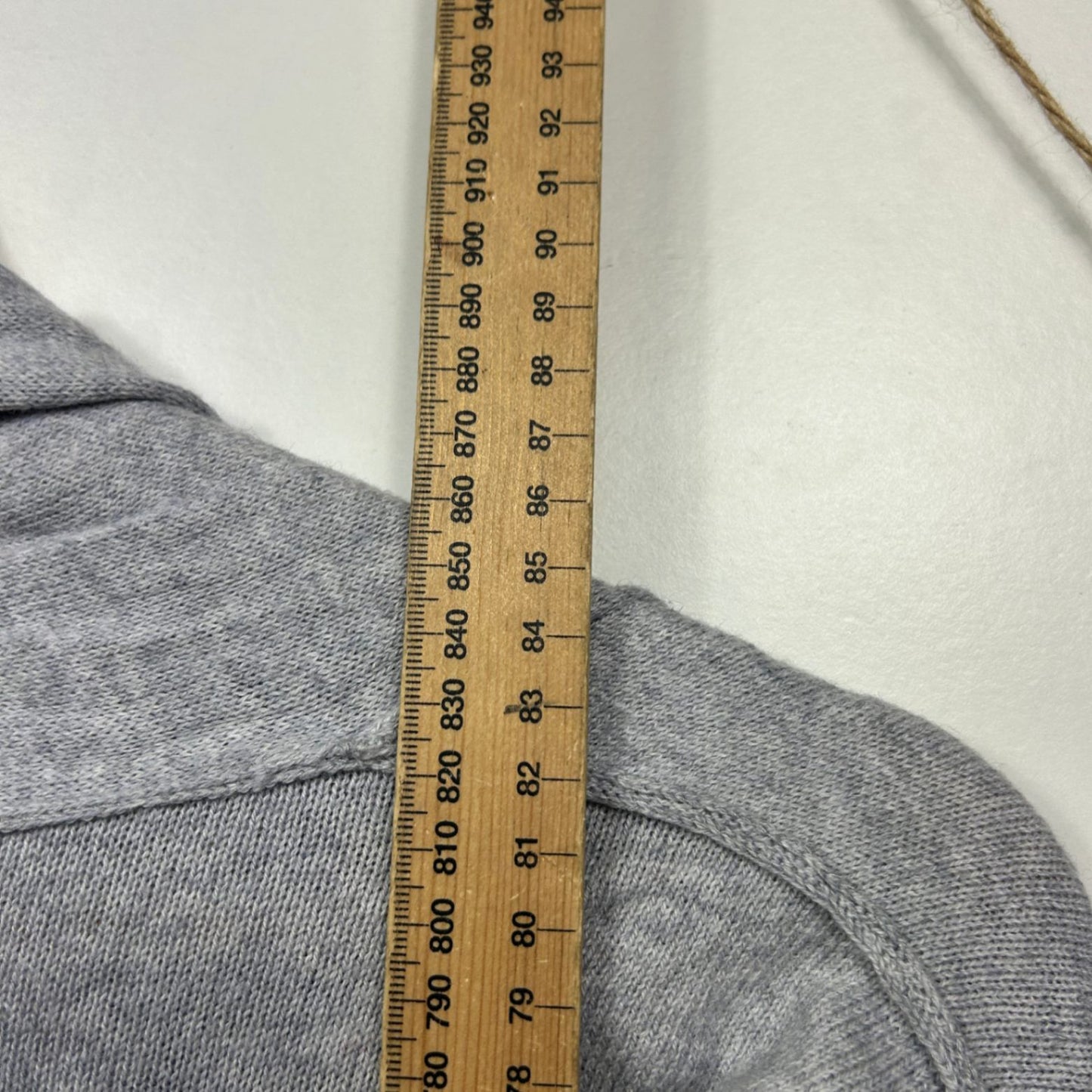 ZAKET & PLOVER Women's Grey Cotton Cashmere Open Front Longline Cardigan Size M