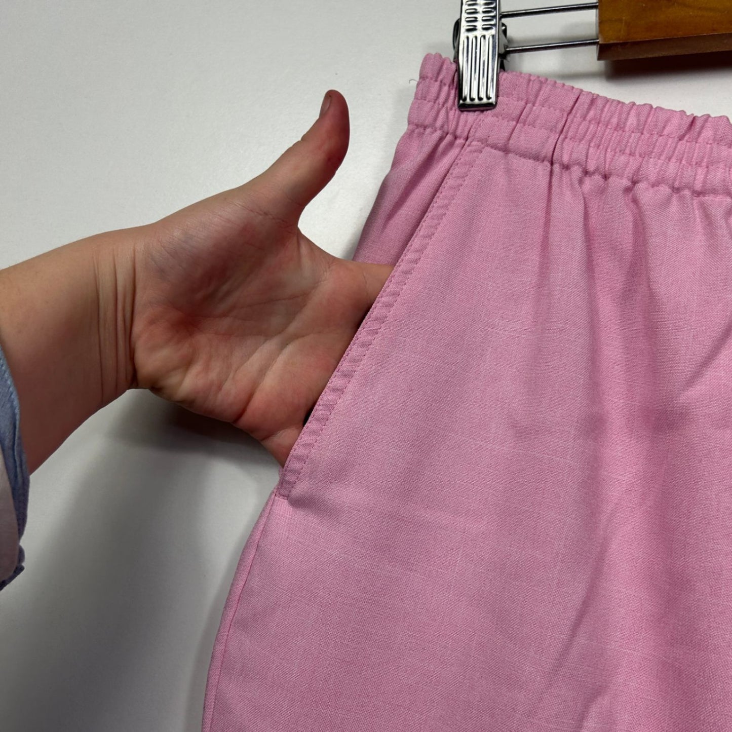 Damart Womens Pink Pocket Pull On Pants Trousers Size 16