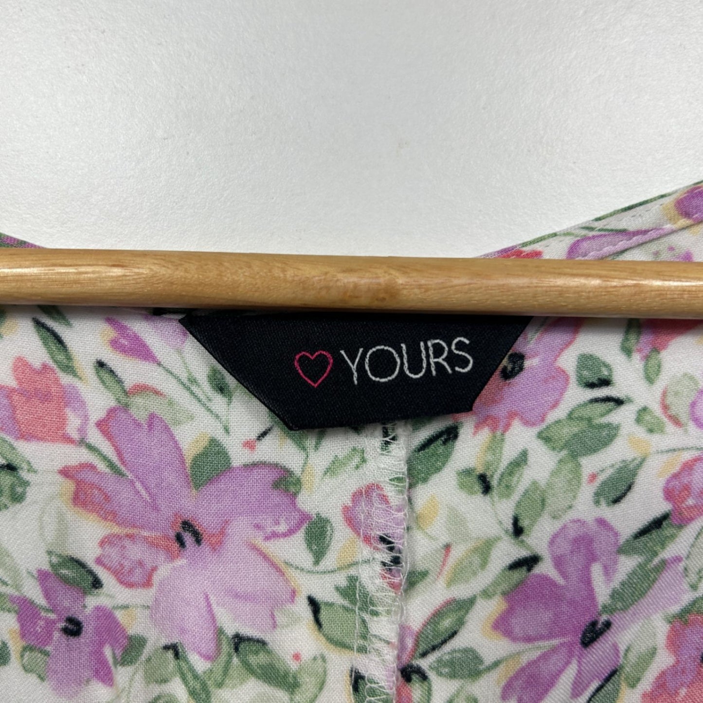 Yours Women's Multicoloured Short Sleeve Floral Tunic Top Size 30/32