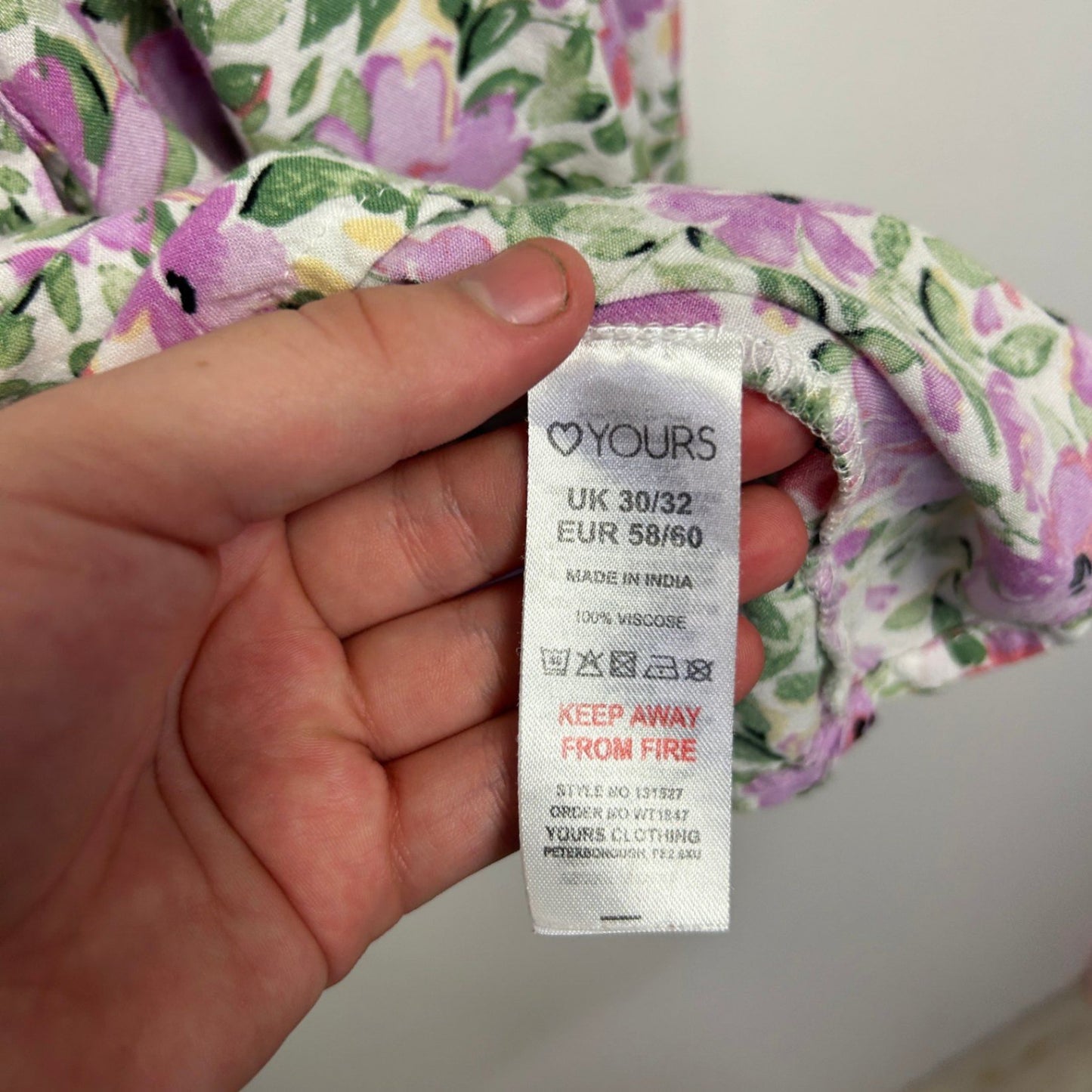 Yours Women's Multicoloured Short Sleeve Floral Tunic Top Size 30/32