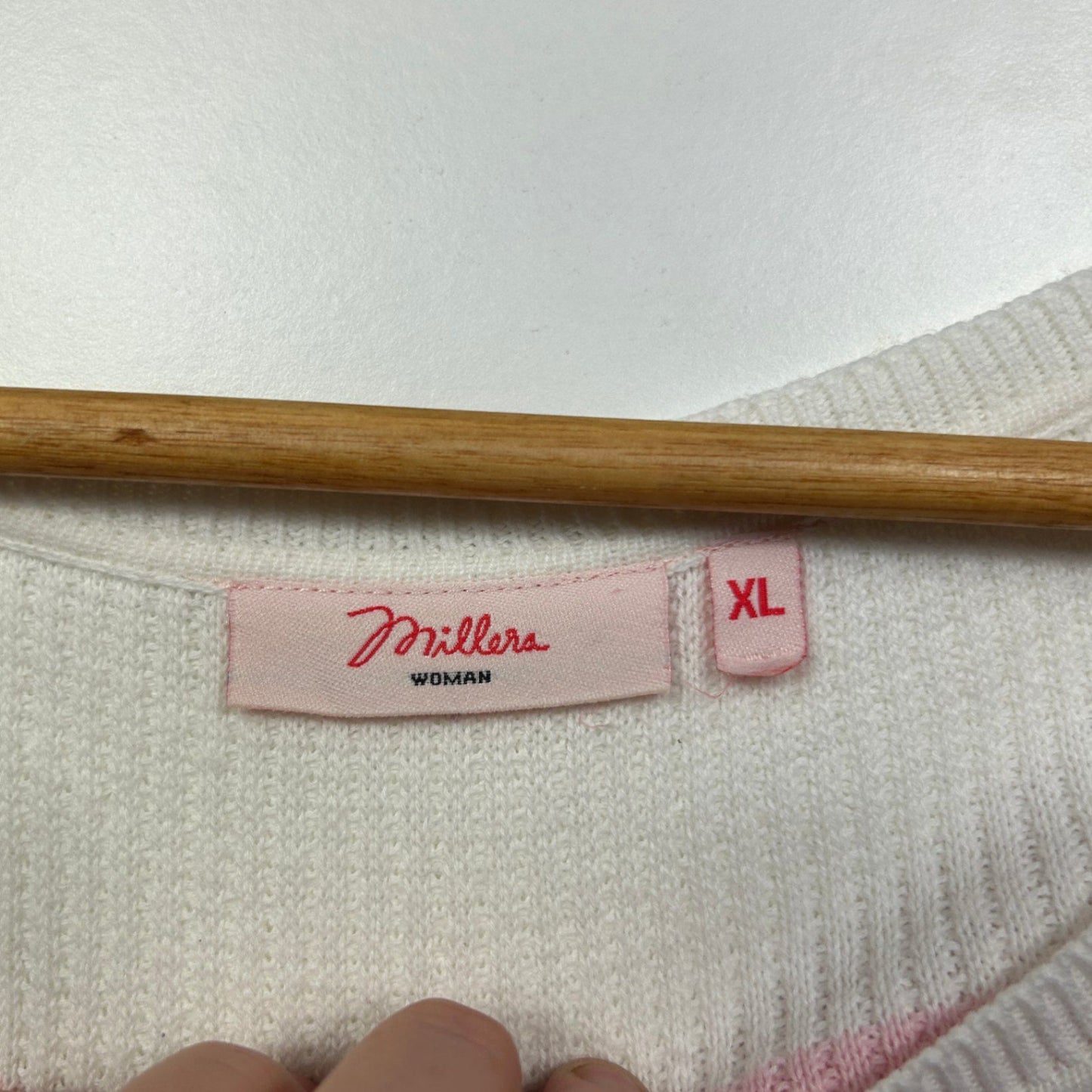 Millers Women Multicoloured Striped Long Sleeve Knit Top Pullover Jumper Size XL