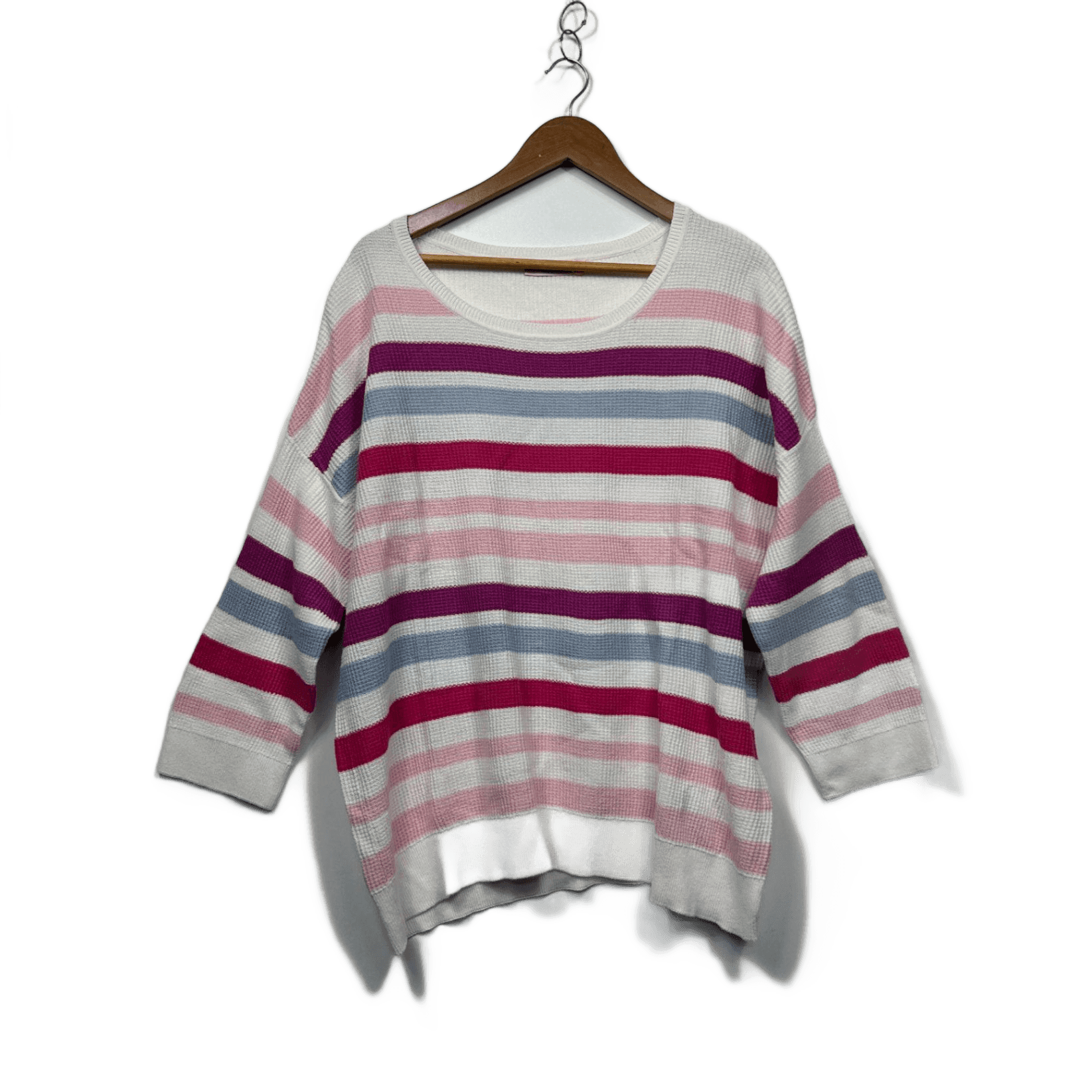 Millers Women Multicoloured Striped Long Sleeve Knit Top Pullover Jumper Size XL