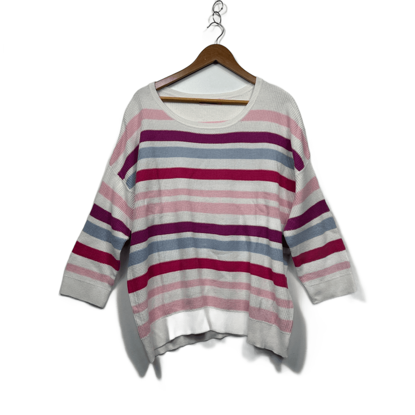 Millers Women Multicoloured Striped Long Sleeve Knit Top Pullover Jumper Size XL