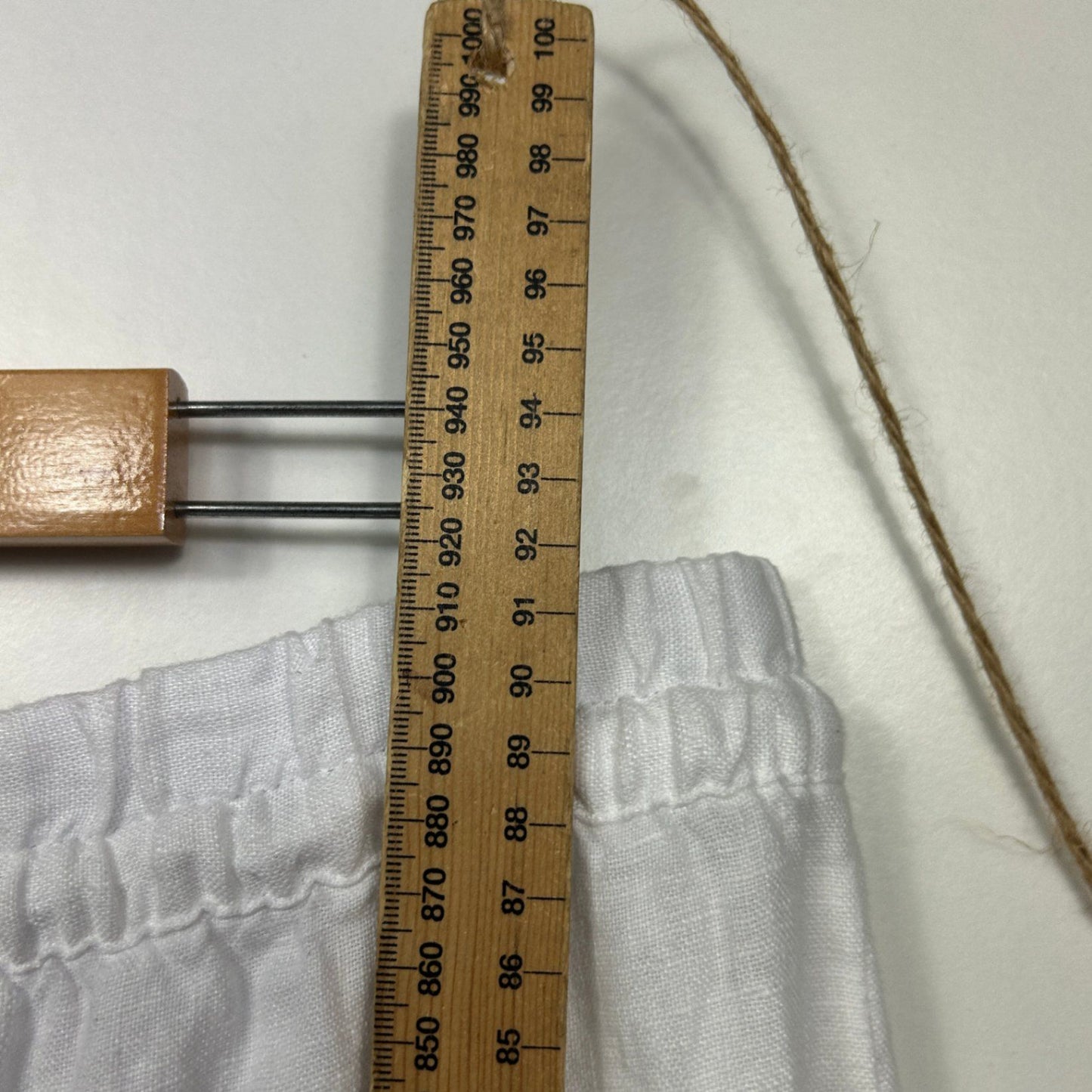 Target White Linen Drawstring Pockets Cropped Pants Trousers Size 18