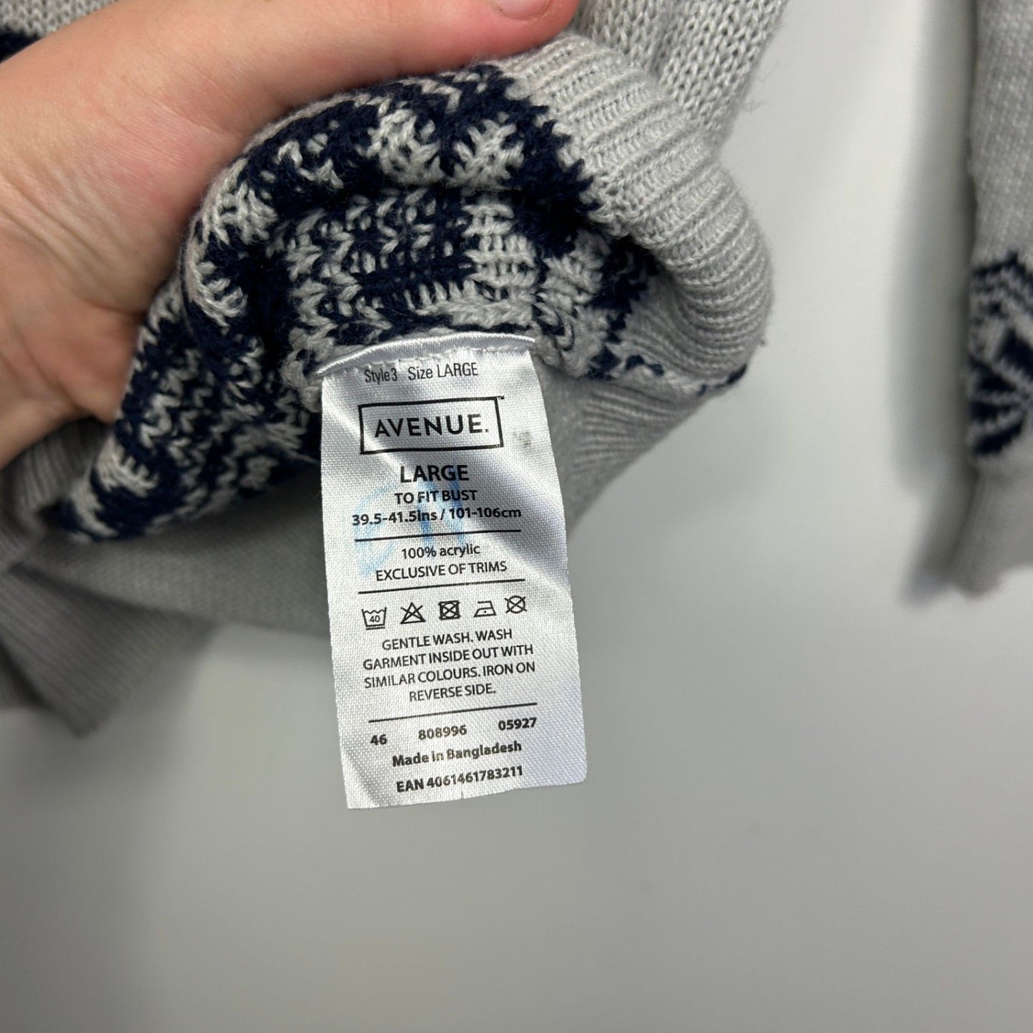 Avenue Women's Christmas Humbug Pug Dog Novelty Jumper Size Large