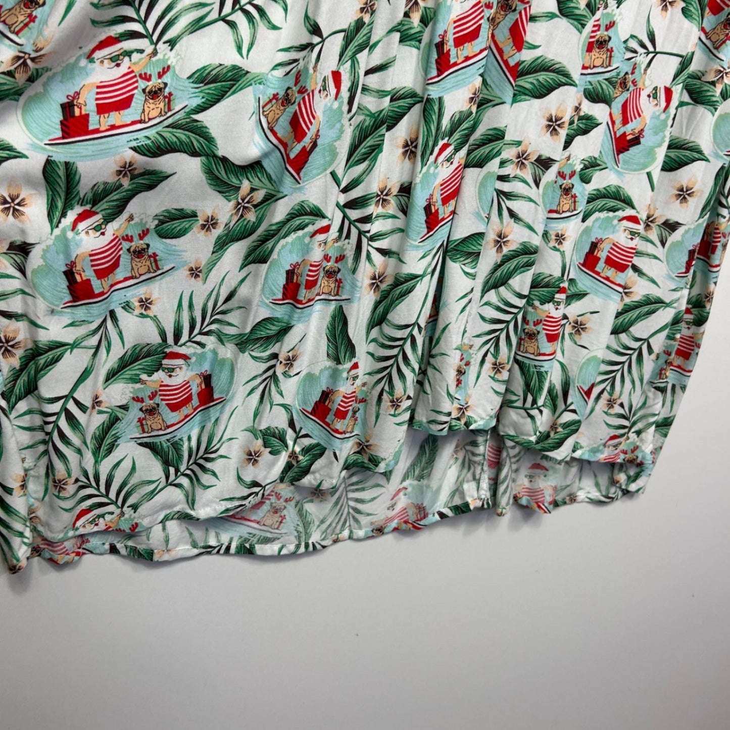 Anko Christmas Viscose Short Sleeve Beach Santa Holiday Dress Size 16