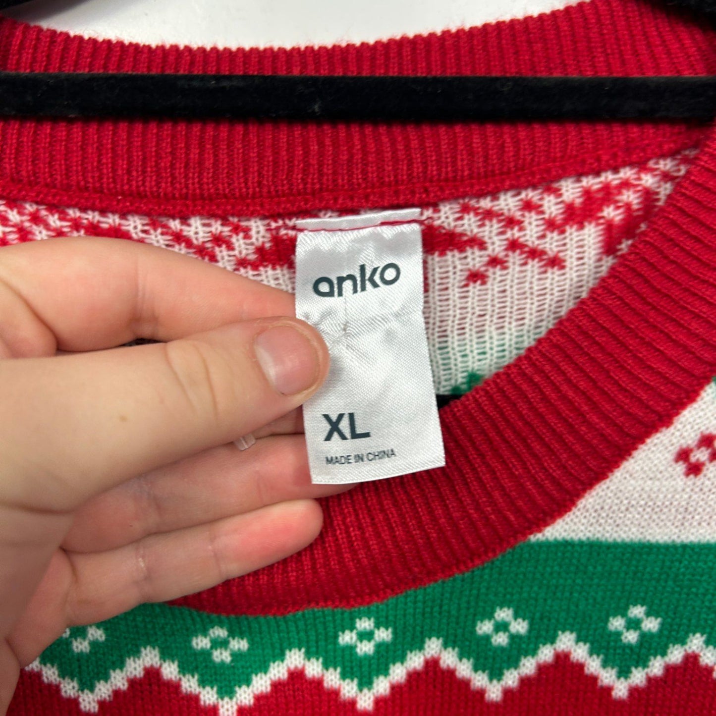 Anko Santa Fair Isle  Ugly Christmas Sweater Jumper Size XL Sequins