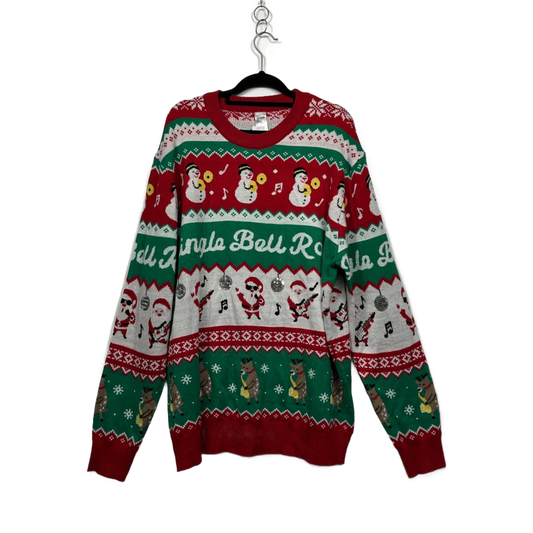 Anko Santa Fair Isle  Ugly Christmas Sweater Jumper Size XL Sequins