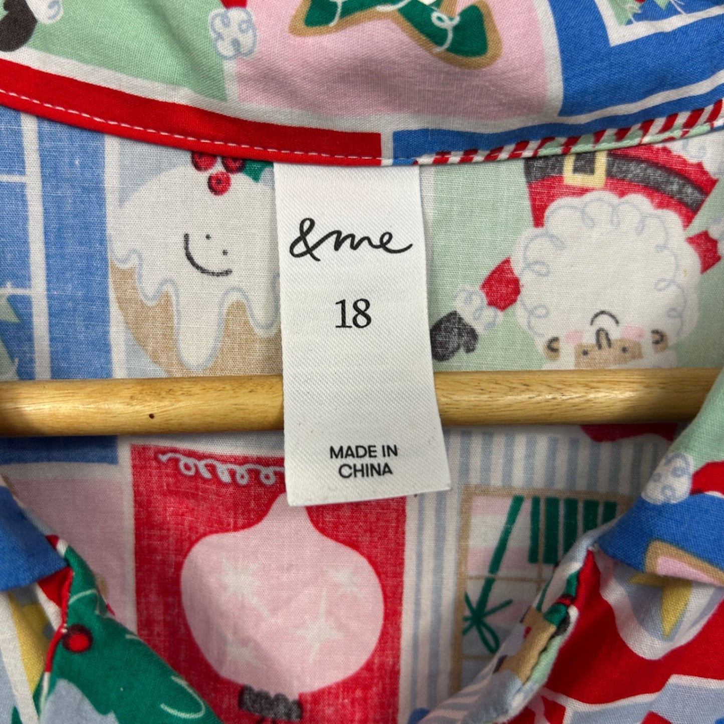 &me Women's Christmas Print Pyjama Set Shirt Shorts Size 18