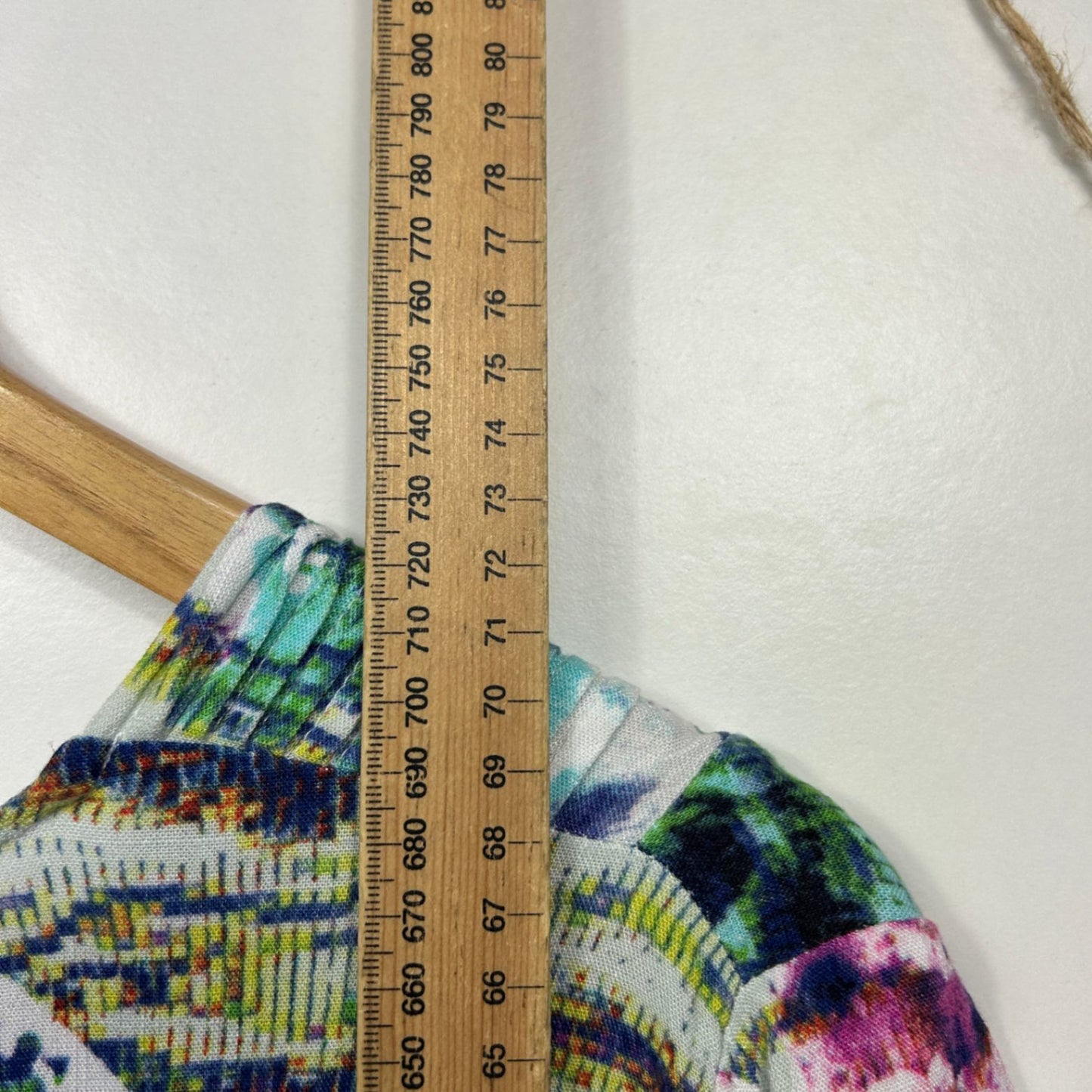 Taking Shape Short Sleeve Pleated Blouse Top Size 12 Multicoloured