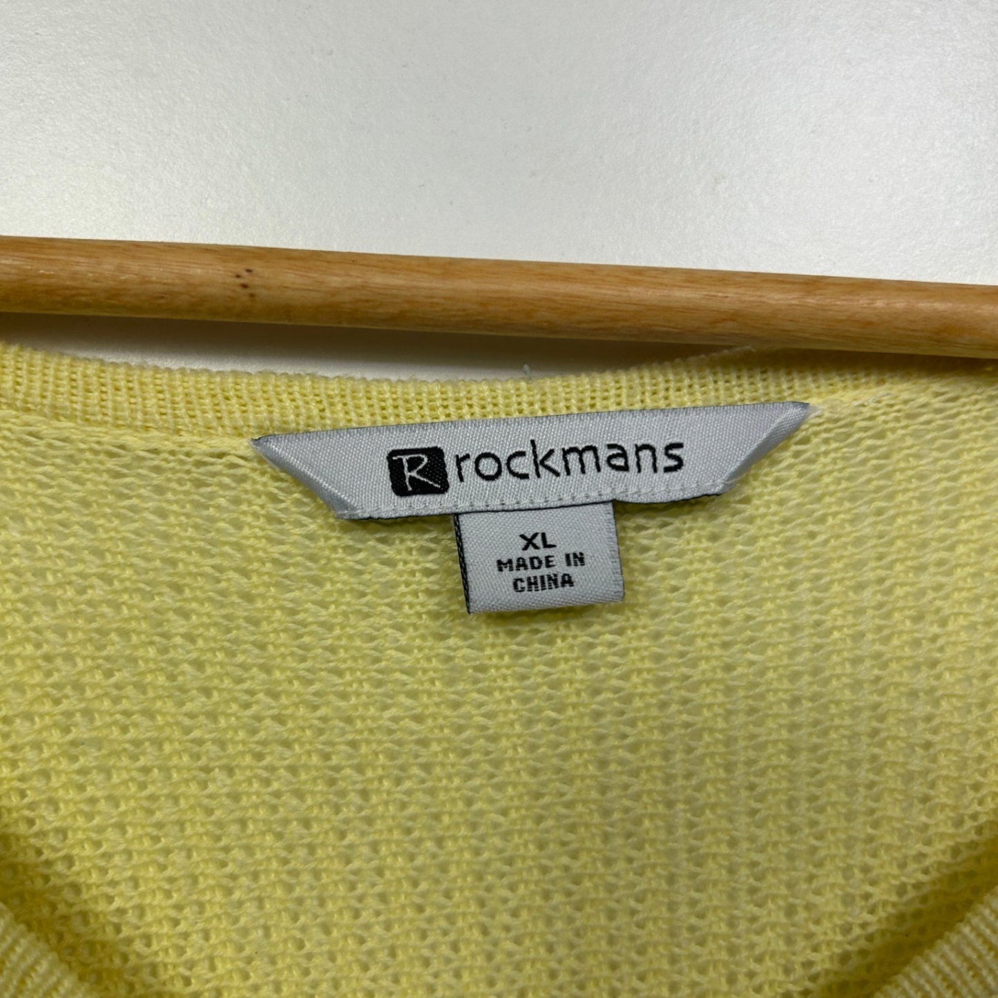 Rockmans Wome's Yellow Cotton Short Sleeve Ribbed Knit Top Size XL