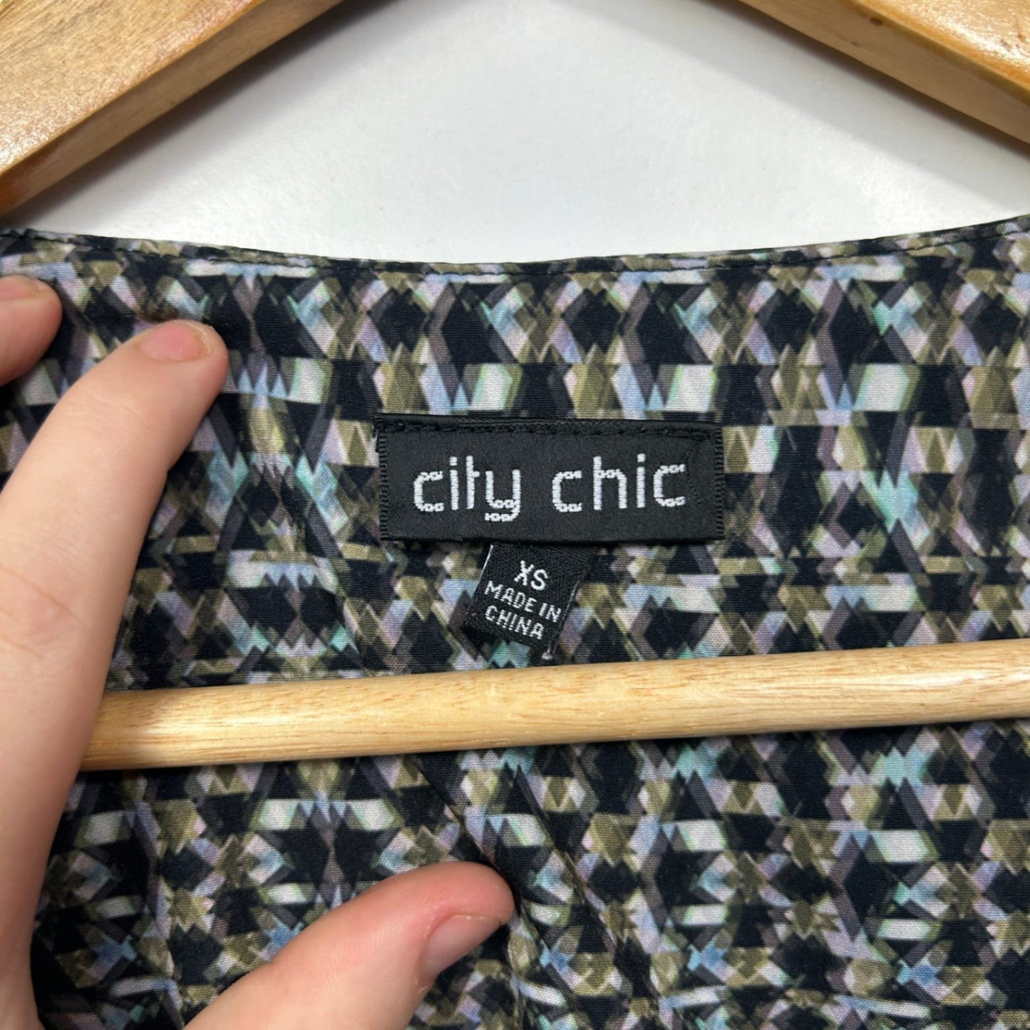 City Chic Multicoloured Full Zip Up Dress Size 14 Plus XS