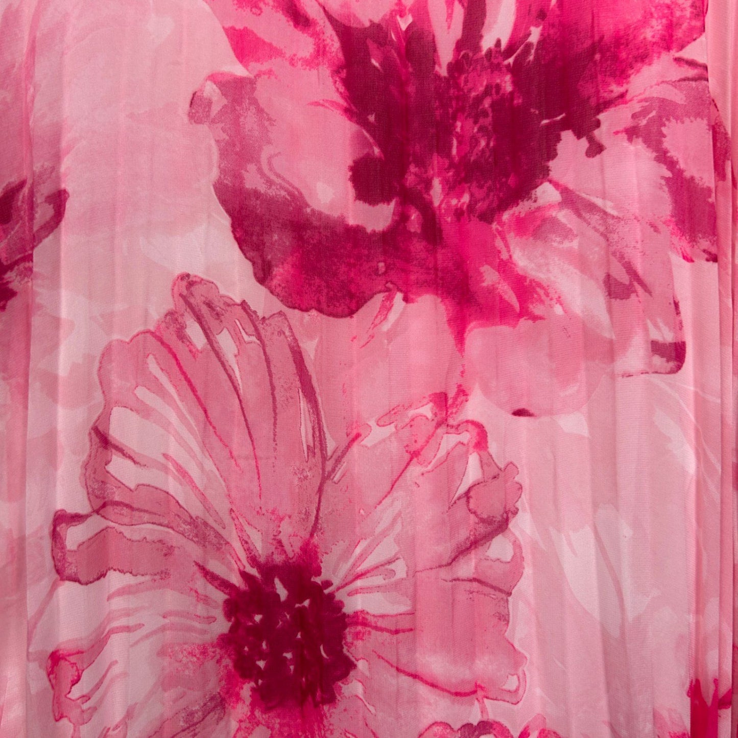 Millers Pink Sleeveless Pleated Sheer Overlay Floral Dress Size 16
