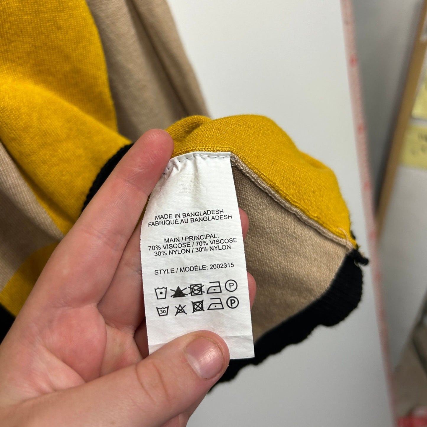 Millers Women's Tan Yellow Black Crew Neck Pullover Jumper Size 2XL