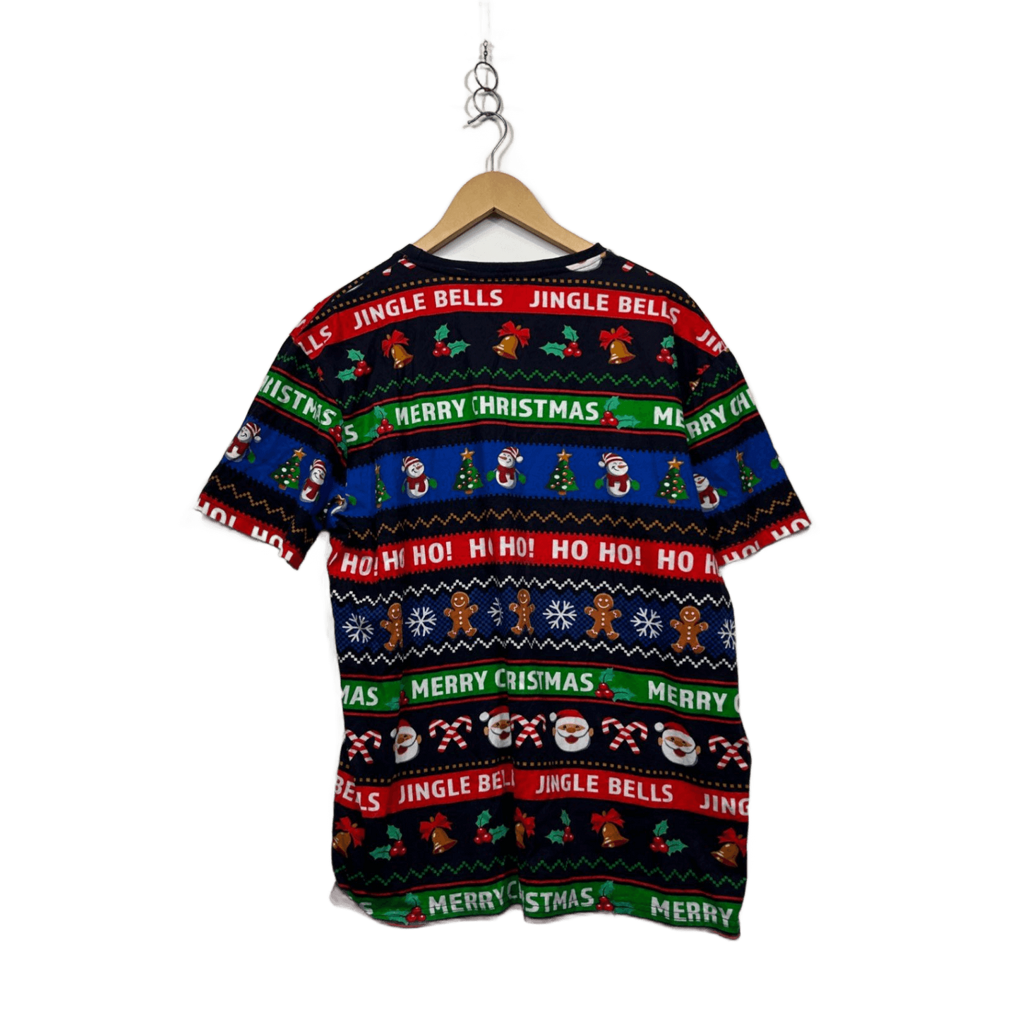 Lowes Mens  Multicoloured Christmas Short Sleeve Polyester T-Shirt Size 2XL