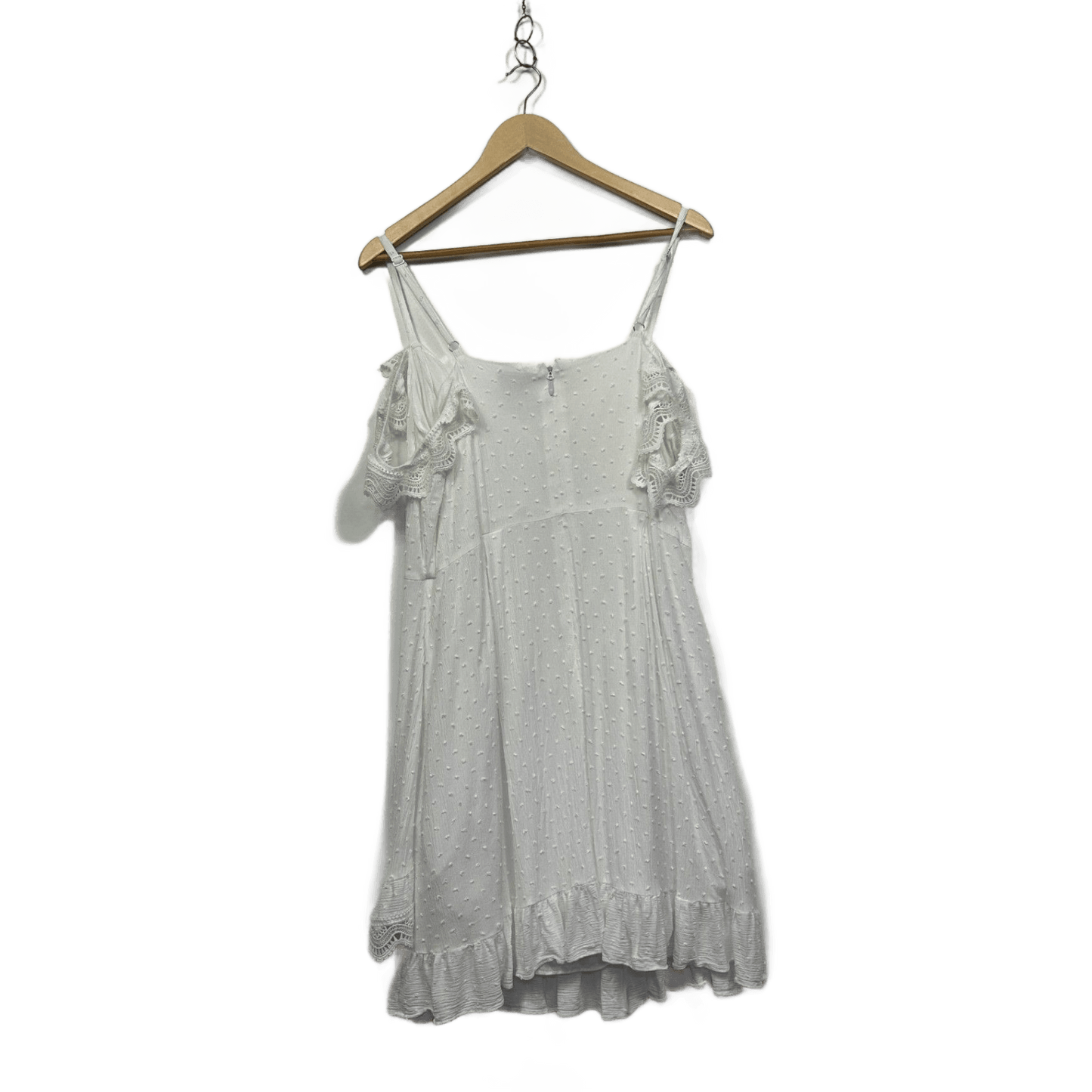 City Chic White Cold Shoulder Faux Wrap Dress Size 18 Plus Medium