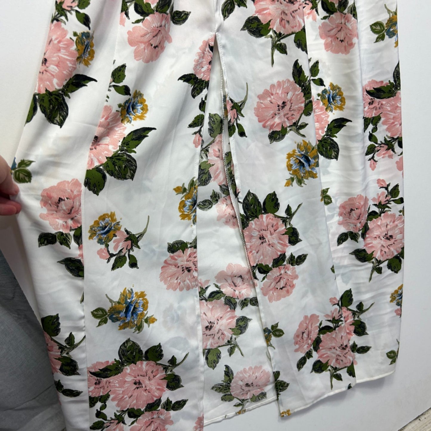 SHEIN White Pink Floral Sleeveless Maxi Dress Size 1XL