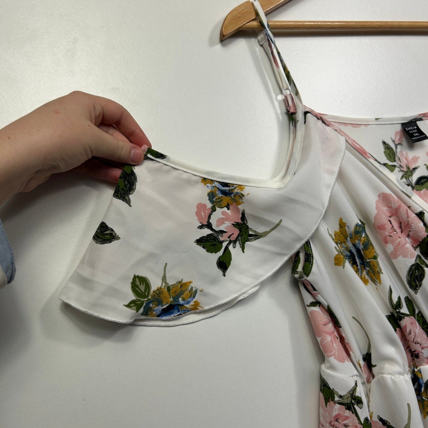 SHEIN White Pink Floral Sleeveless Maxi Dress Size 1XL