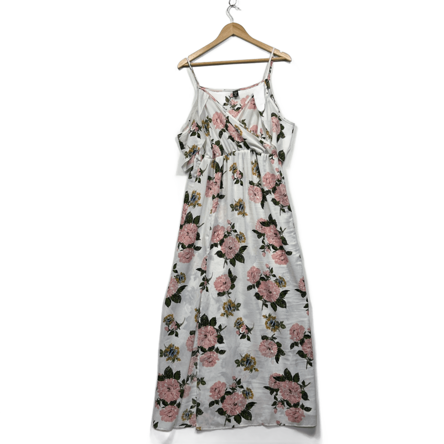 SHEIN White Pink Floral Sleeveless Maxi Dress Size 1XL