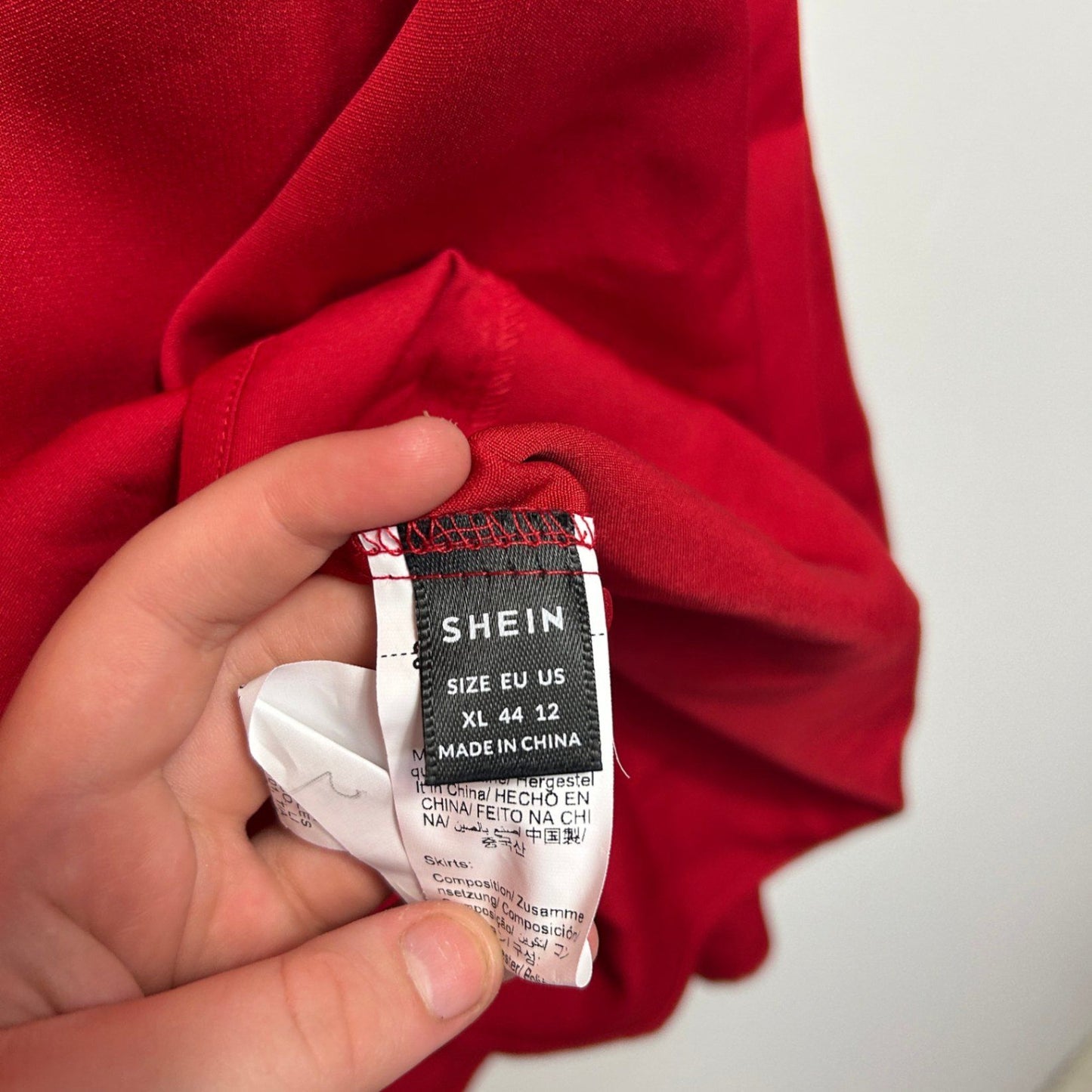 SHEIN Womens Red Pleated Maxi Skirt Size XL/14