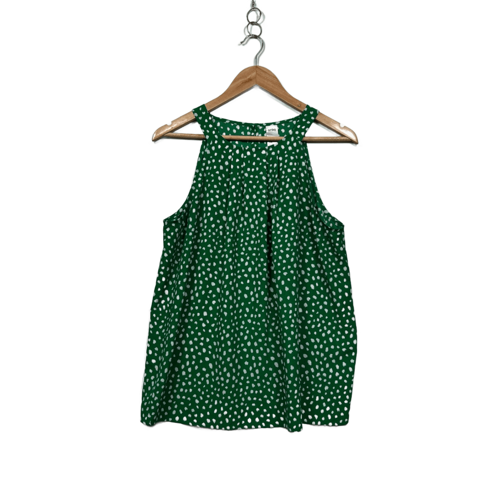 Anko Womens Green Sleeveless Casual Top Blouse Size 14