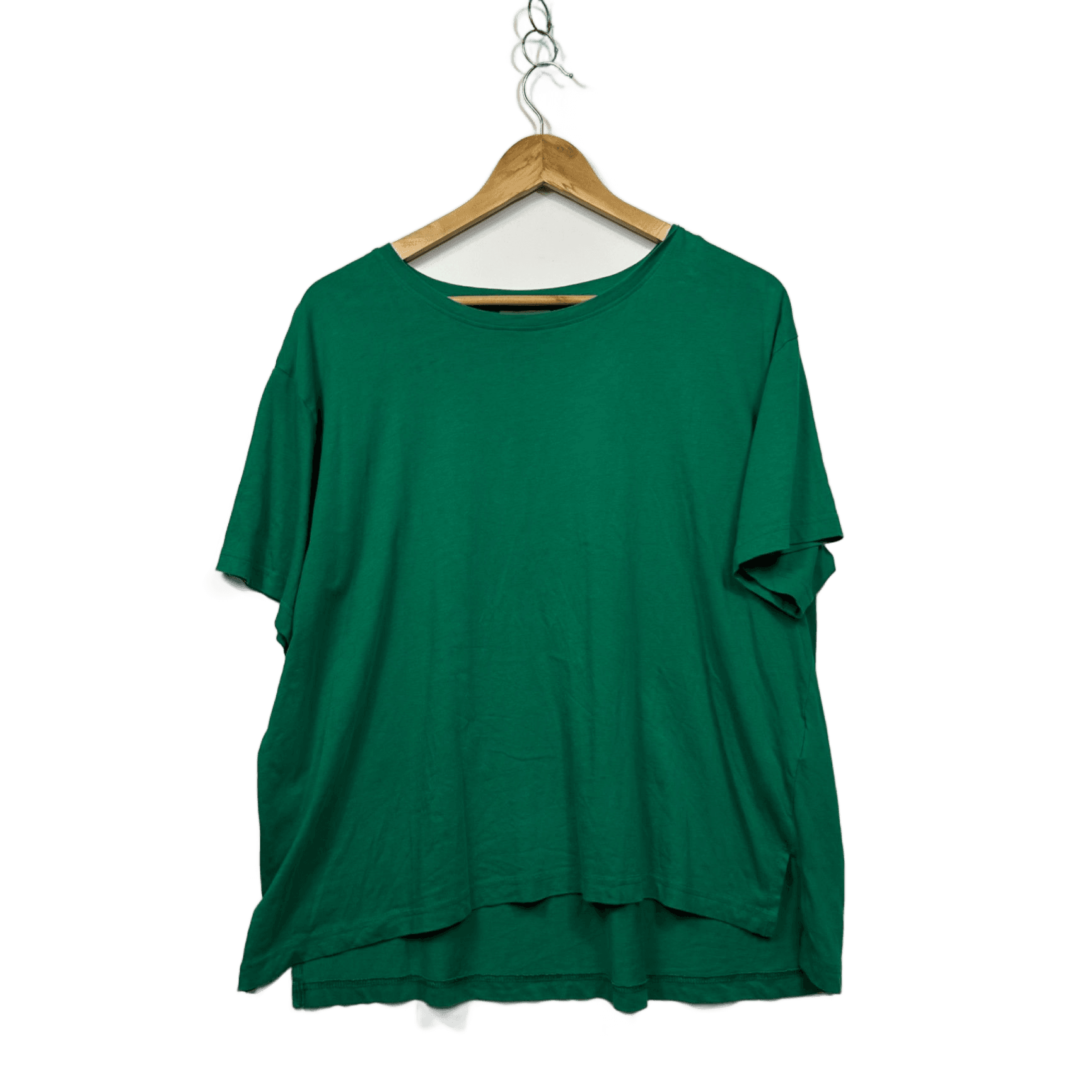 Sussan Womens Green Short Sleeve Crew Neck Casual T-Shirt Size 2XL