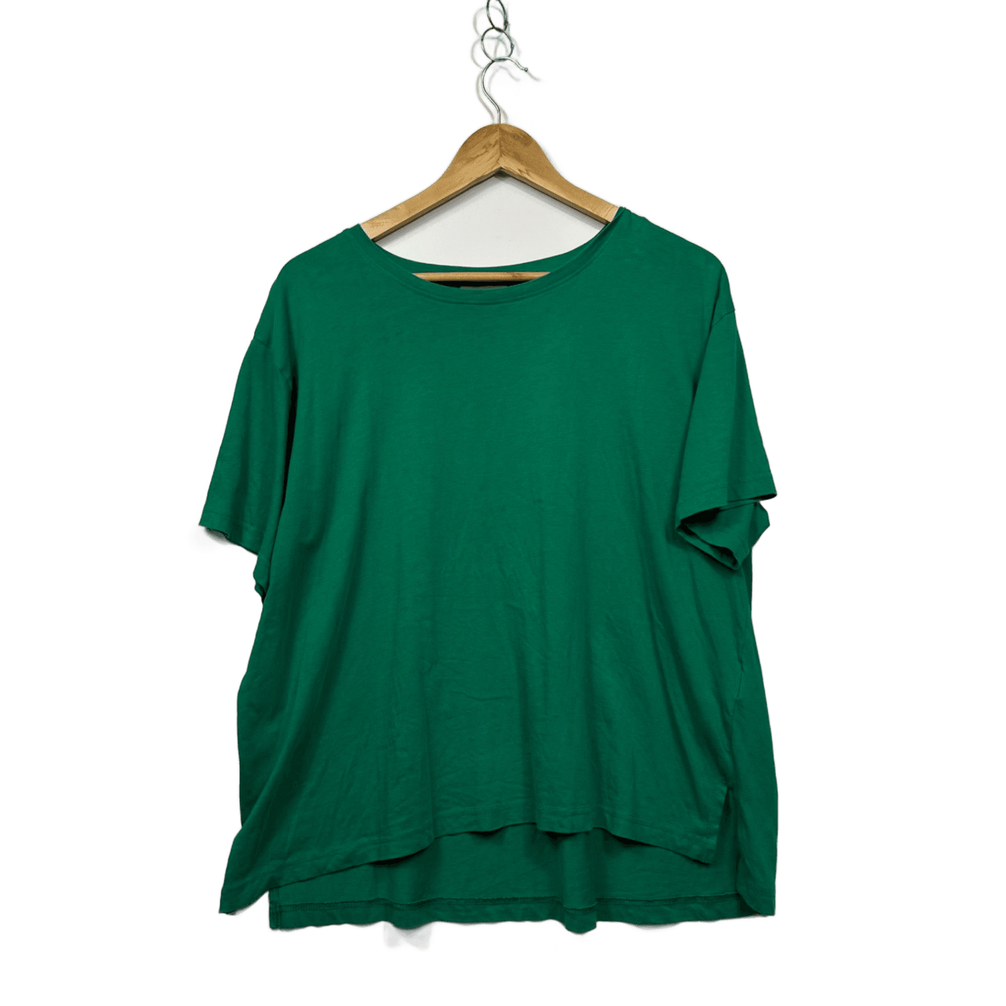 Sussan Womens Green Short Sleeve Crew Neck Casual T-Shirt Size 2XL