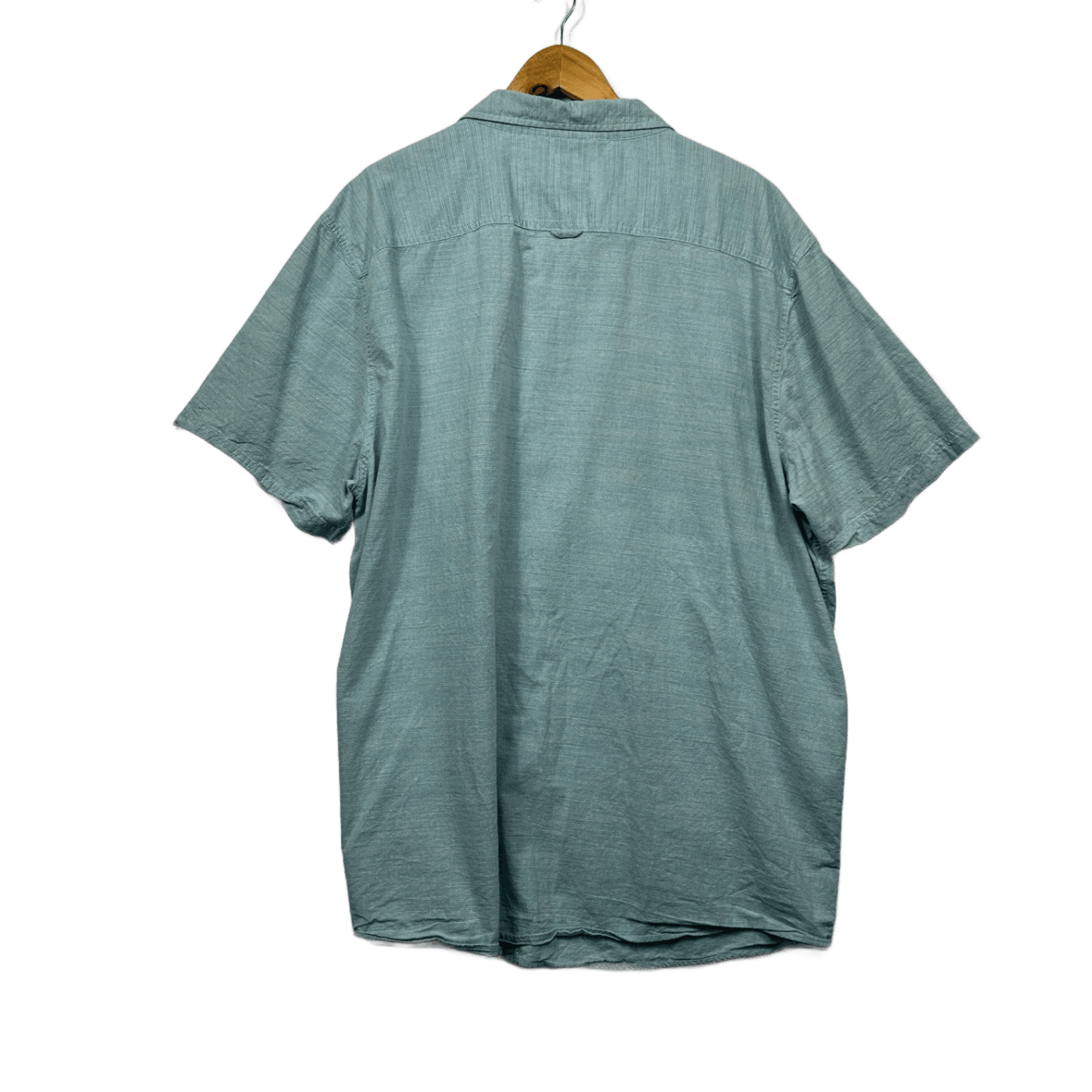 Big Joe Men's Green Casual Linen Blend Shirt Short Sleeve Collared 7XL