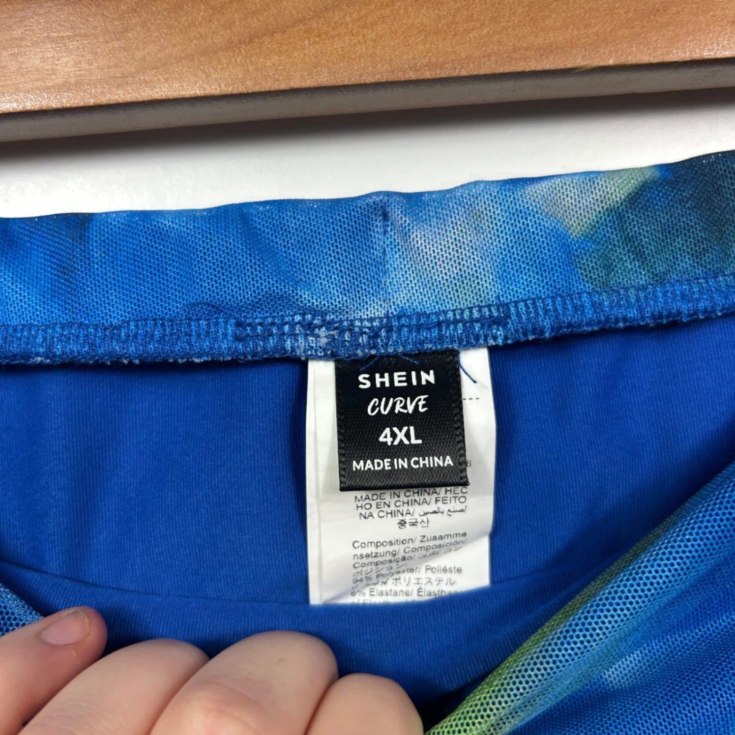 SHEIN Women's Blue Green Mesh Mini Skirt Size 4XL