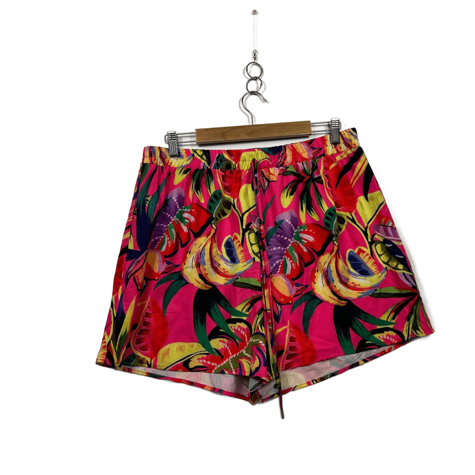 SHEIN Curve Women's Multicoloured Floral Tropical Swim Shorts Size 16 1XL