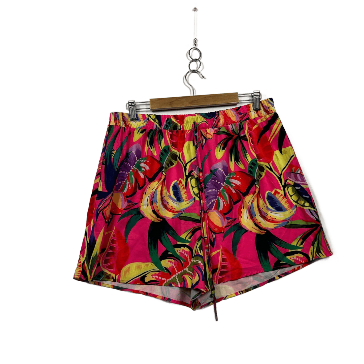 SHEIN Curve Women's Multicoloured Floral Tropical Swim Shorts Size 16 1XL