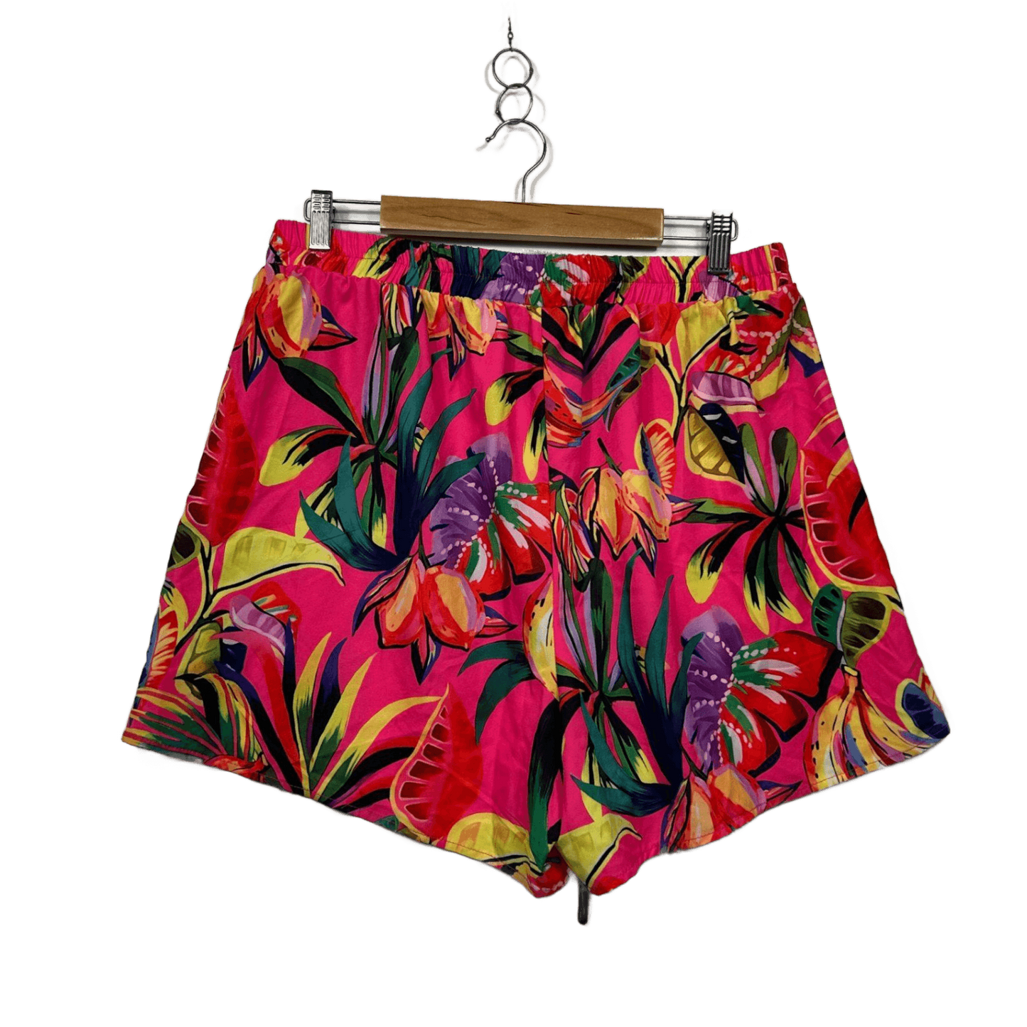 SHEIN Curve Women's Multicoloured Floral Tropical Swim Shorts Size 16 1XL