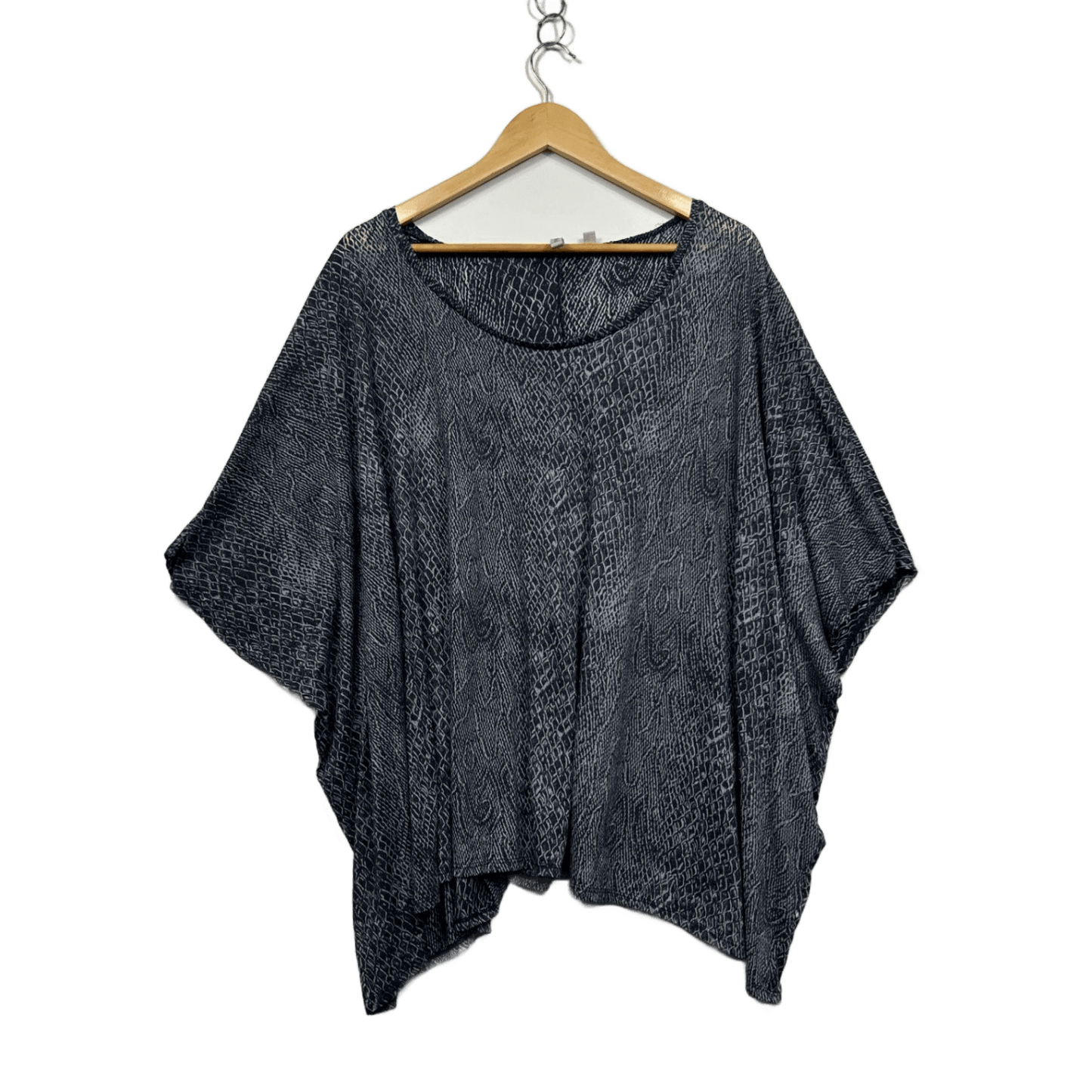 Piper Woman Women's Navy Short Sleeve Kaftan Top Blouse Size XL