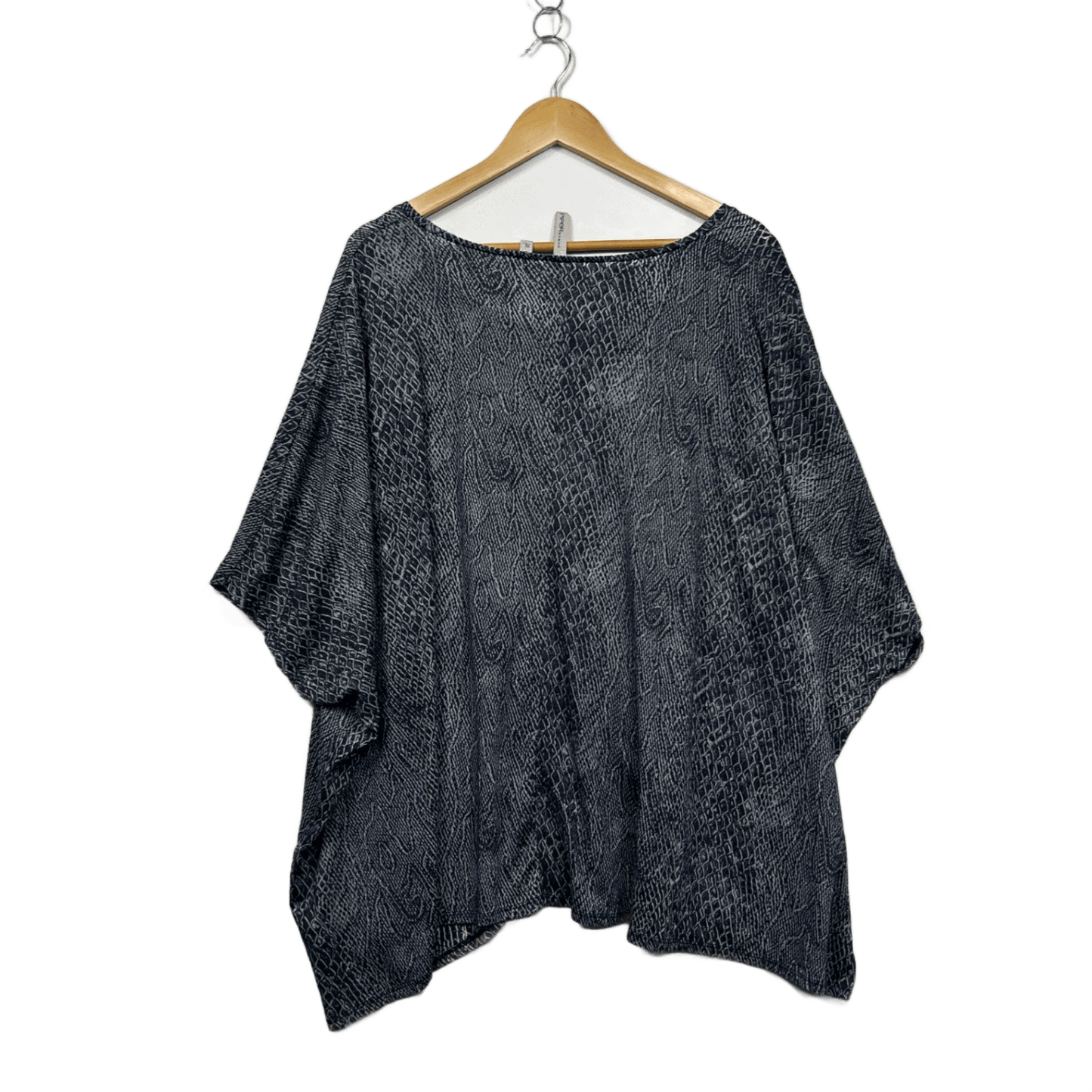 Piper Woman Women's Navy Short Sleeve Kaftan Top Blouse Size XL