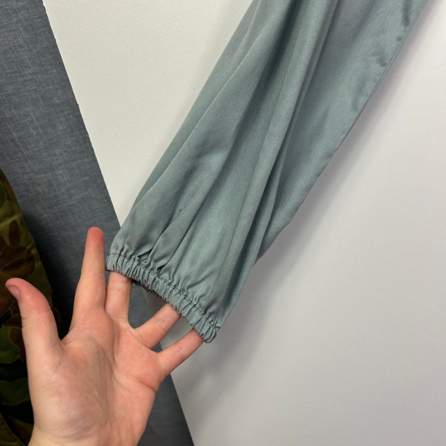 Grab Denim Womens Sage Green Long Sleeve Top Blouse Size 16