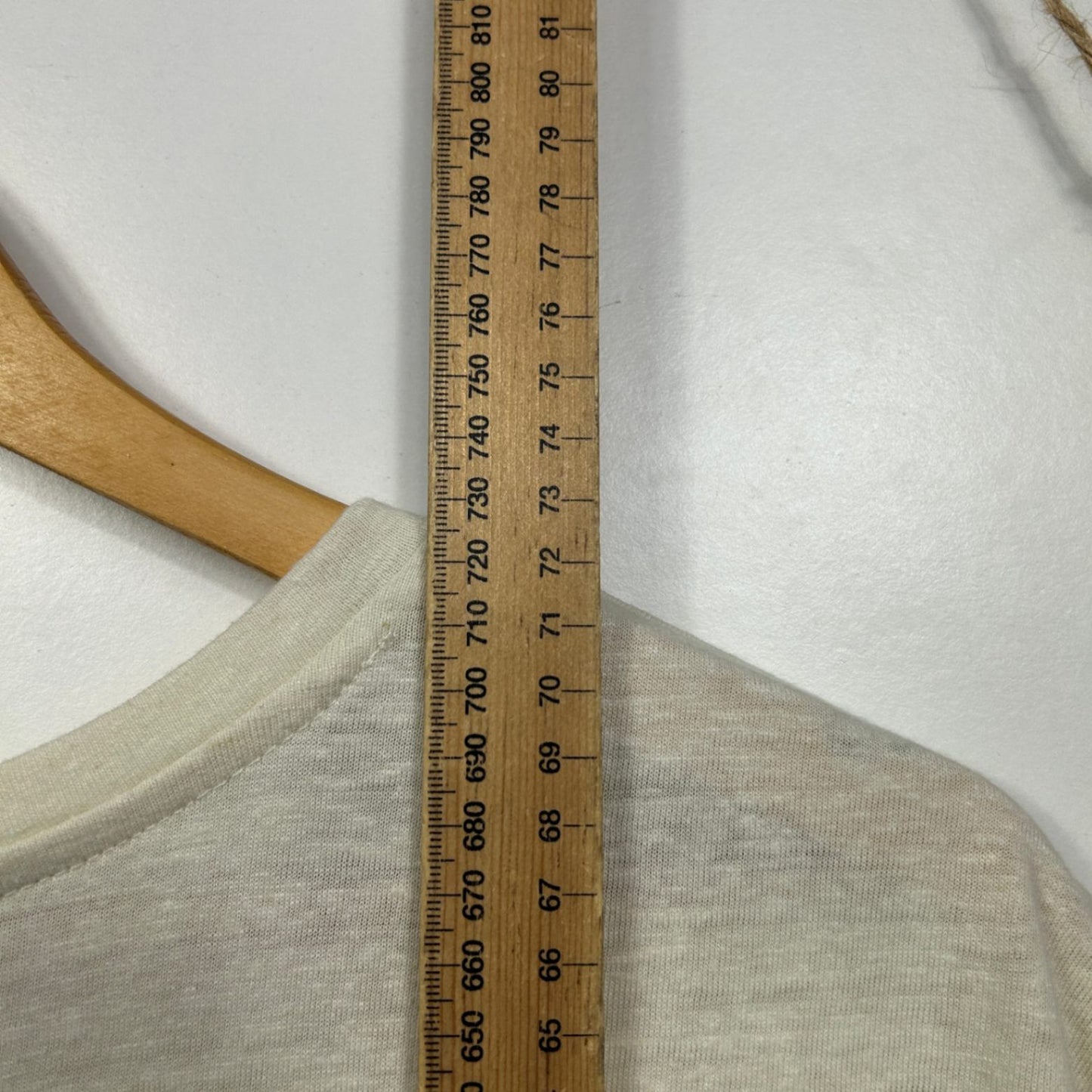 Anko Beige Linen Blend Short Sleeve Round Neck Basic T-Shirt Size 18