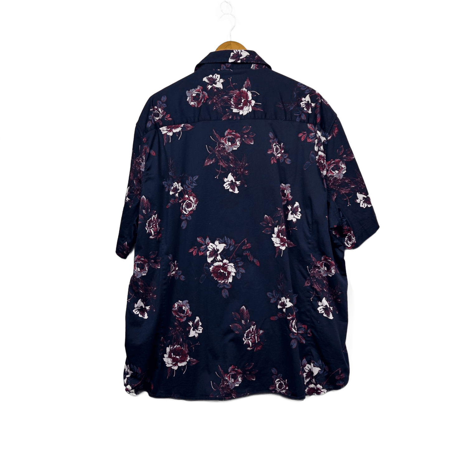 Johnny Bigg Navy Blue Floral Print Short Sleeve Shirt Size 6XL