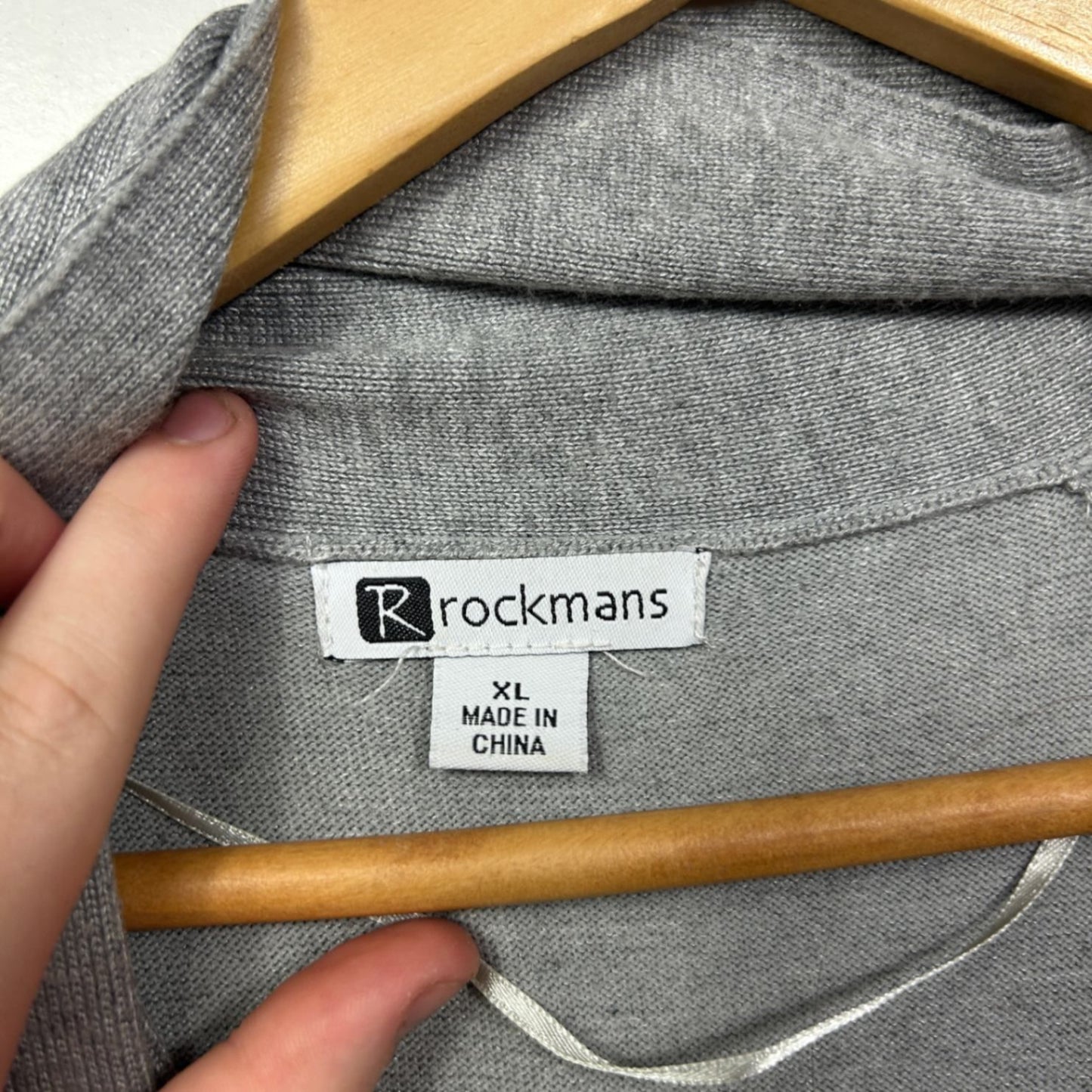 Rockmans Longline Grey Open Front Sleeveless Knit Vest Top Cardigan Size XL