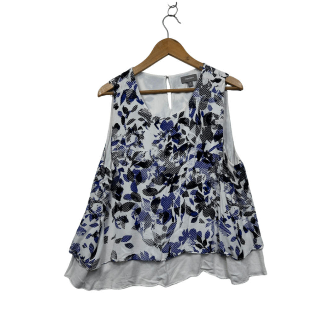 Sussan Floral Layered Sleeveless Top Blouse Size 18