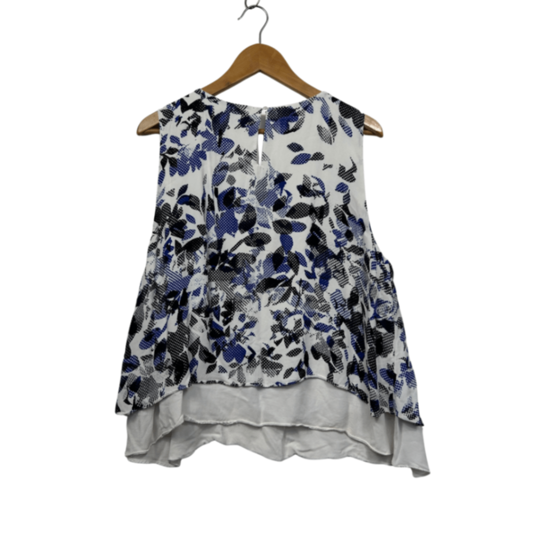 Sussan Floral Layered Sleeveless Top Blouse Size 18