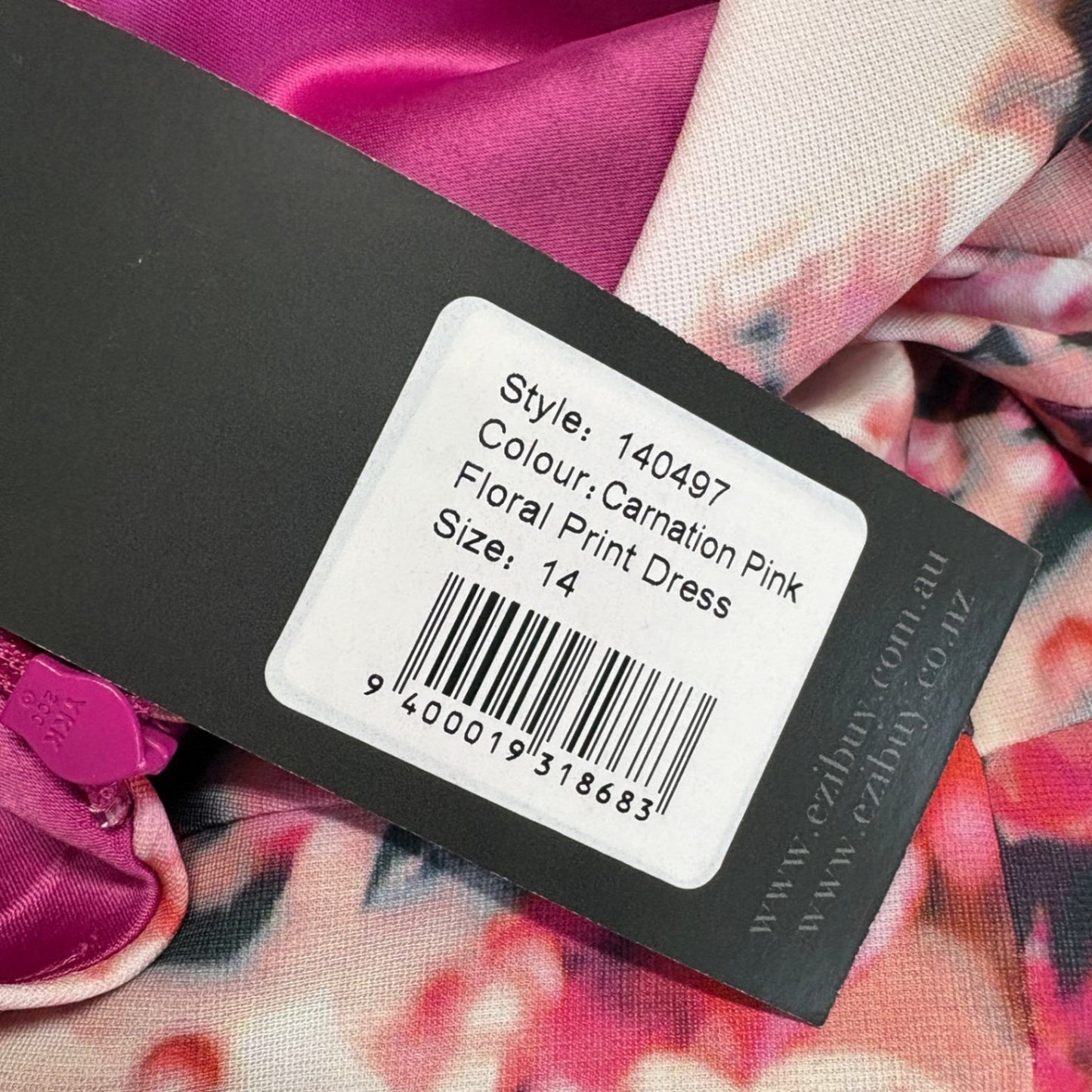 New Grace Hill Pink Sleeveless Pencil Print Floral Cocktail Dress Size 14