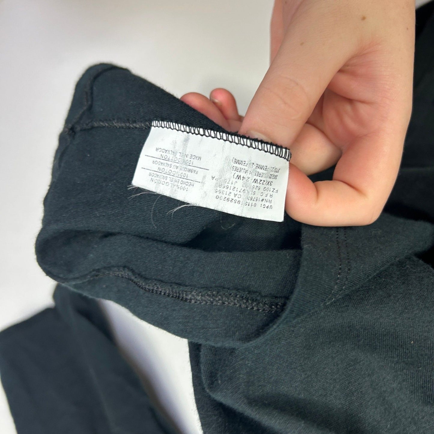 Christmas Black Long Sleeve Crew Neck Cotton Casual T Shirt Size 22 24