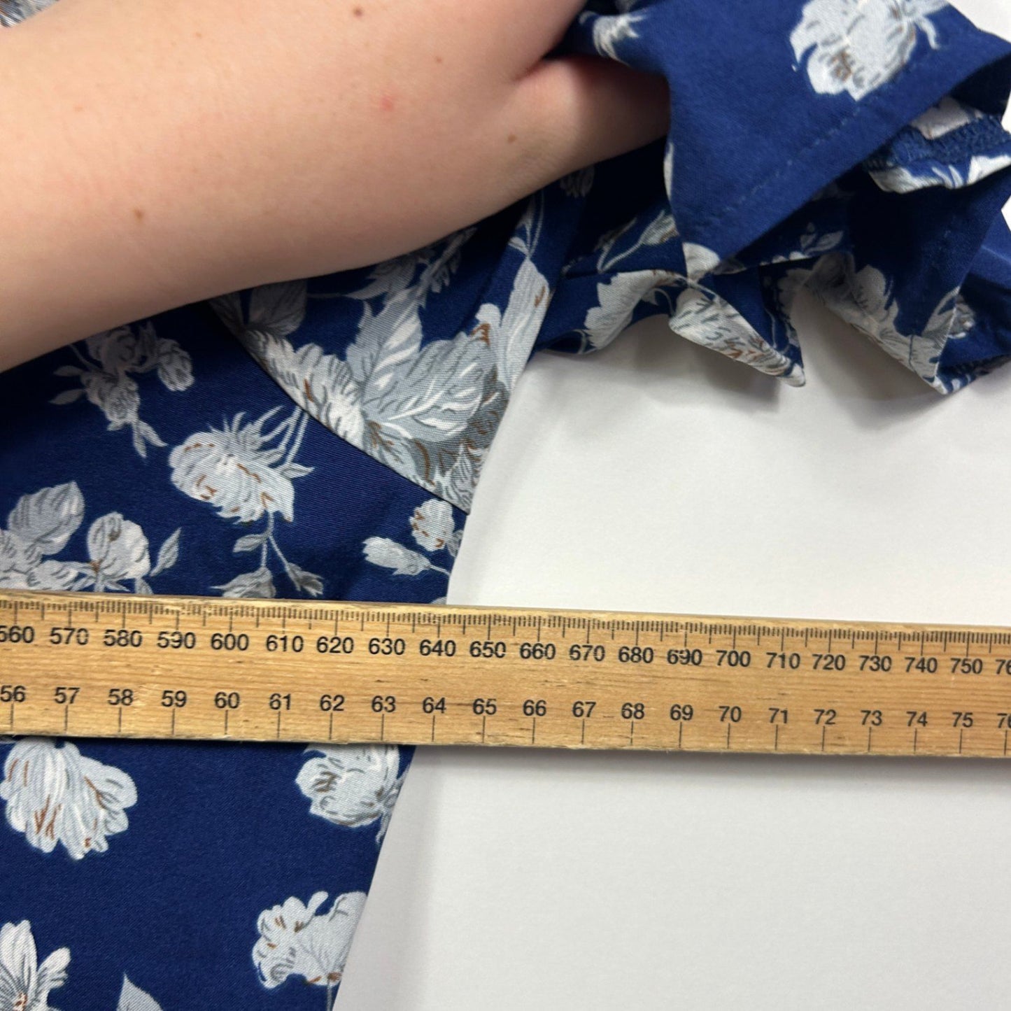 Shein Womens Blue Floral Short Sleeve Maxi Dress Size 5XL