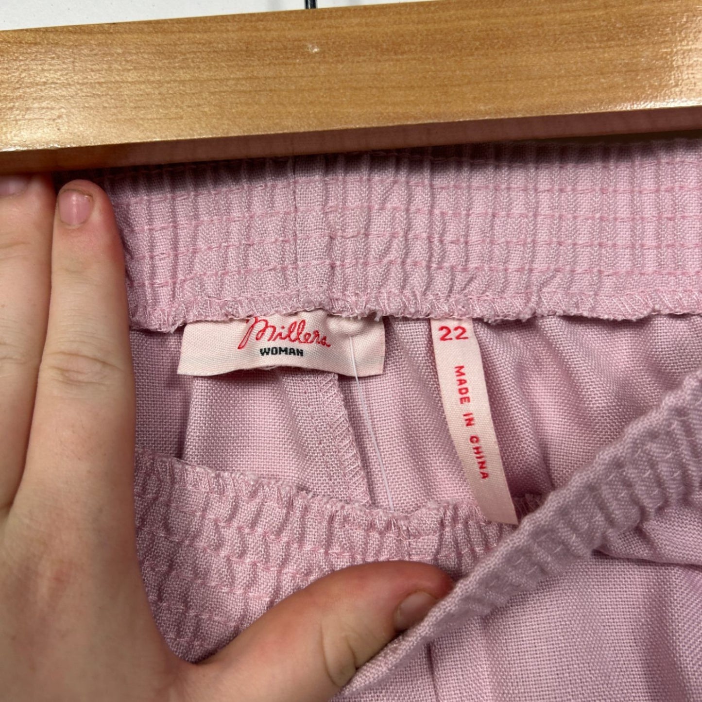 Millers Smart Pants Blush Pink Size 22 Short Leg Elastic Waist