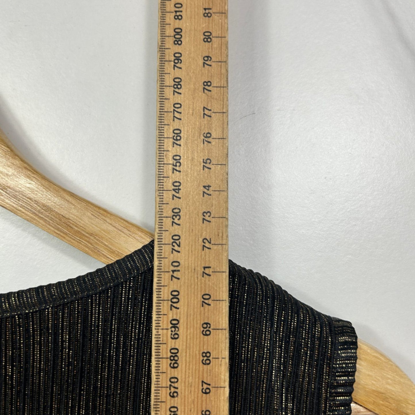 Millers Black Gold Sleeveless Round Neck Layered Top Blouse Size 16