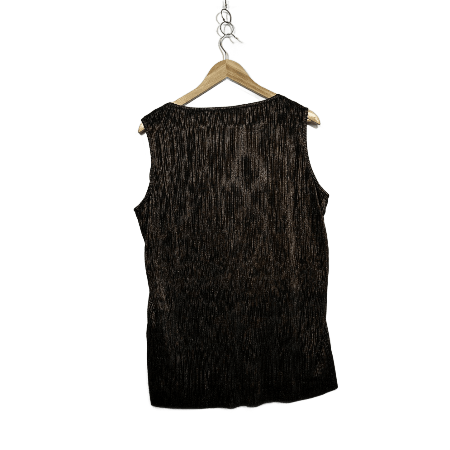 Millers Black Gold Sleeveless Round Neck Layered Top Blouse Size 16