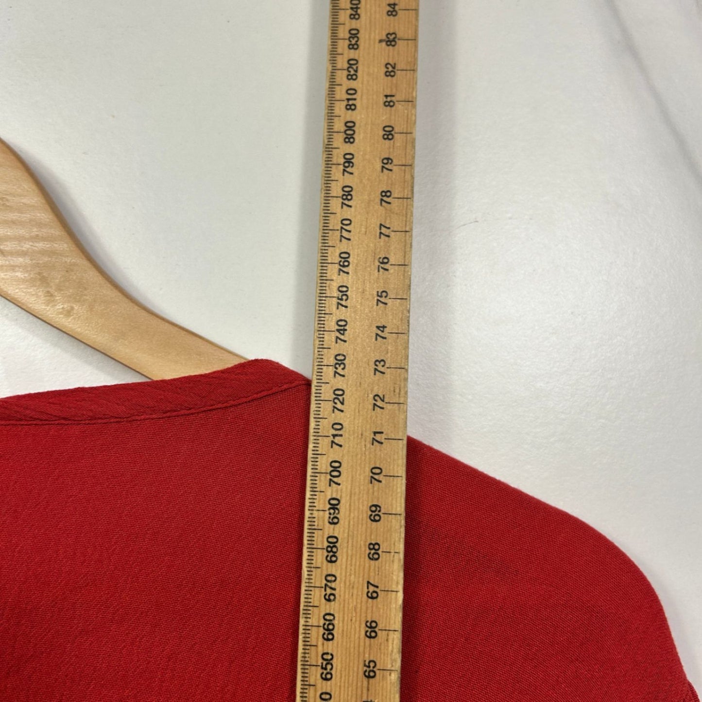 Beme Womens Red 3/4 Sleeve Crochet Peasant Blouse Top Size 26