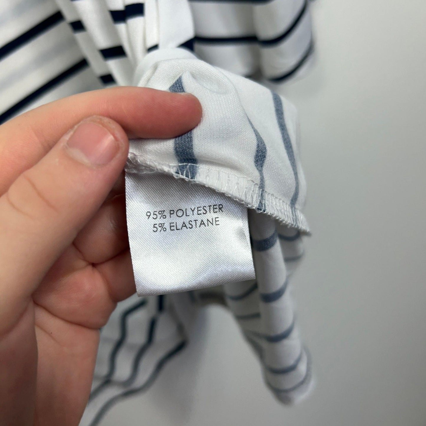 Autograph Womens White Floral Striped Tunic Casual Top Size 20