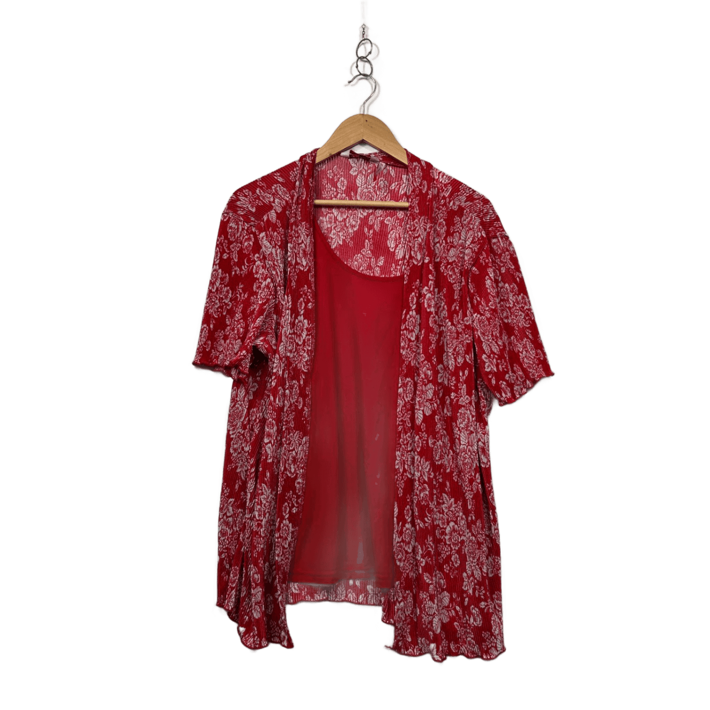 Millers Womens Red Floral Short Sleeve Top Blouse Size 16