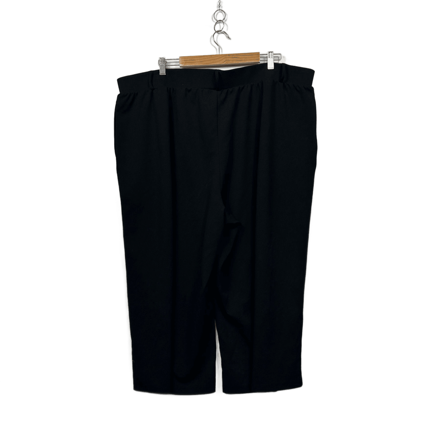 Anko Curve Womens Black Wide Leg Pockets Cropped Pants Size 24